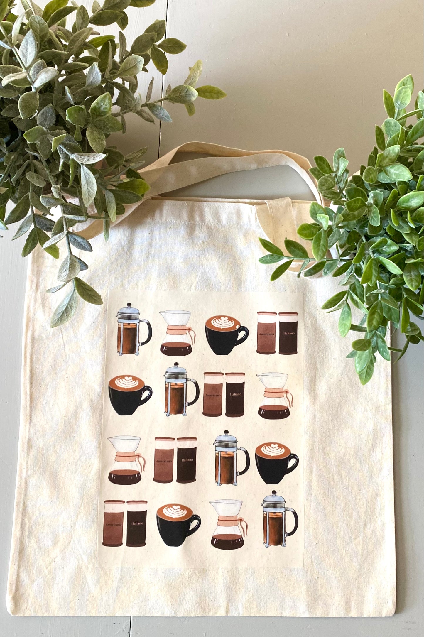 Coffee Brew Canvas Tote