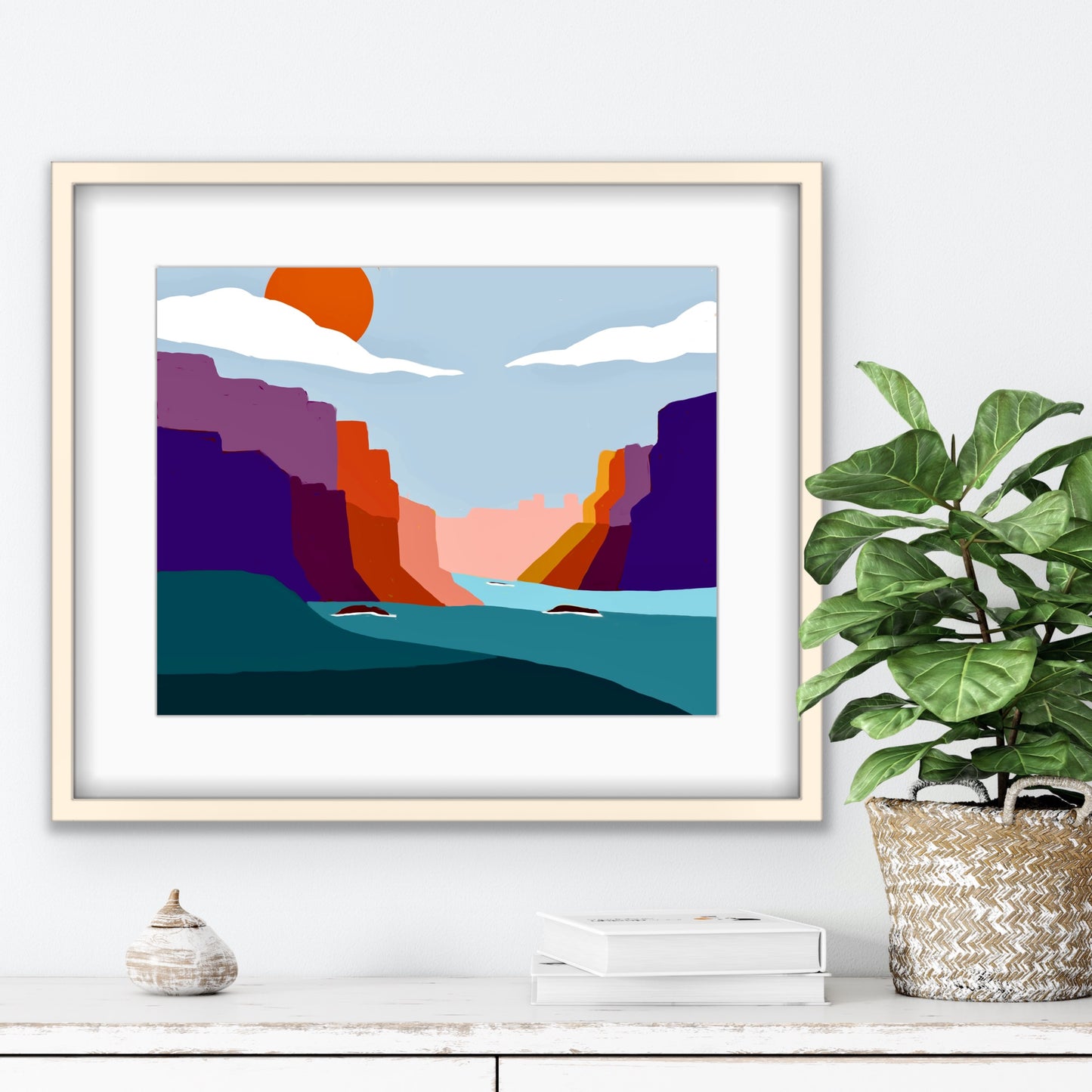 Blue Sky Sun…..Contemporary Print