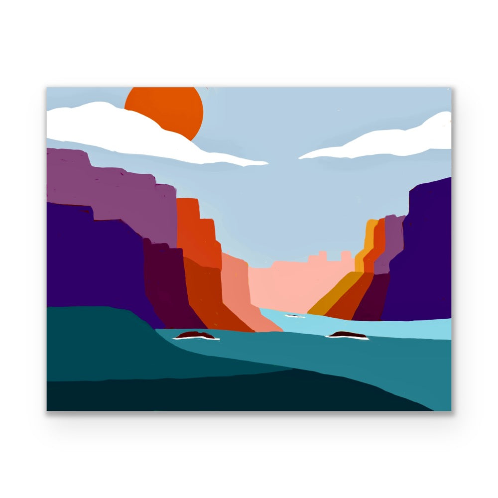 Blue Sky Sun…..Contemporary Print