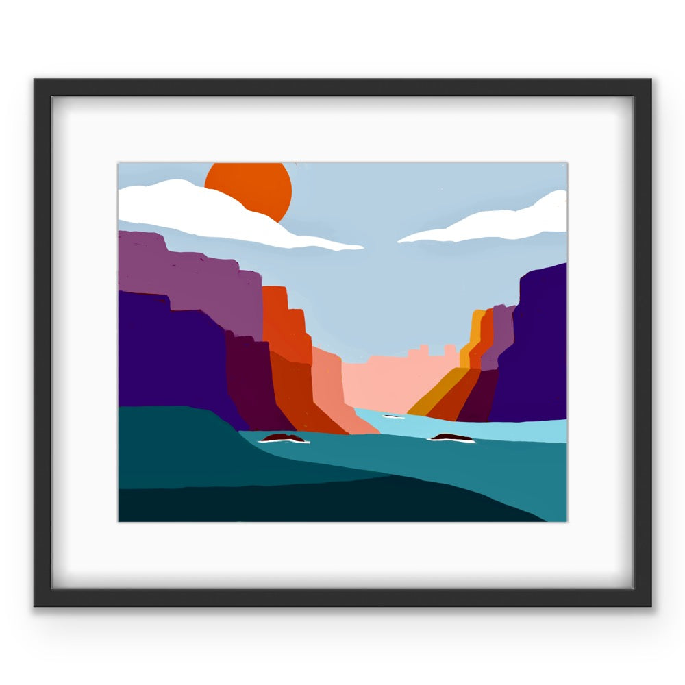 Blue Sky Sun…..Contemporary Print