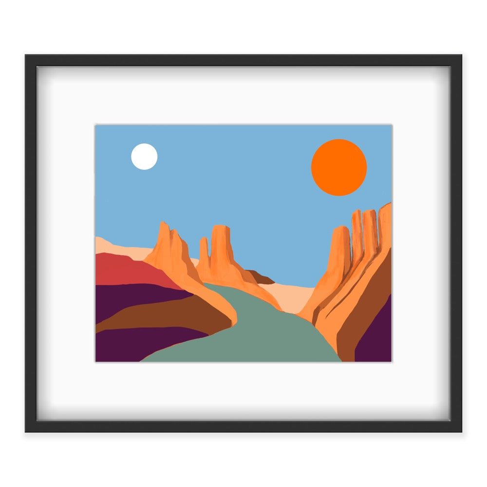 Rising Moon Print- Setting Sun