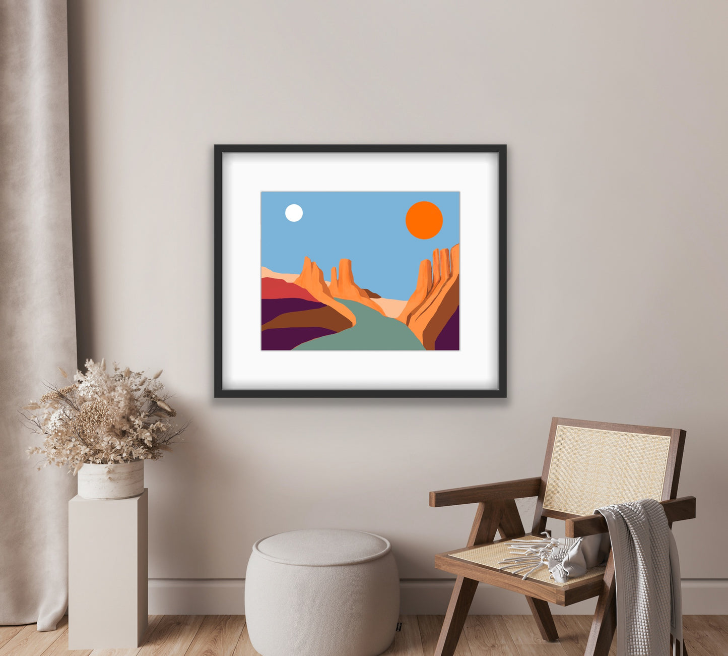Rising Moon Print- Setting Sun