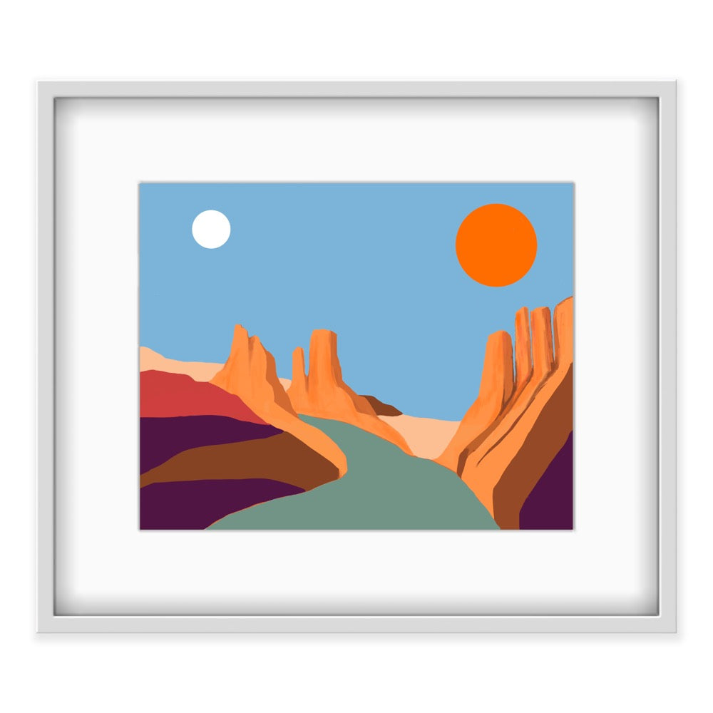 Rising Moon Print- Setting Sun