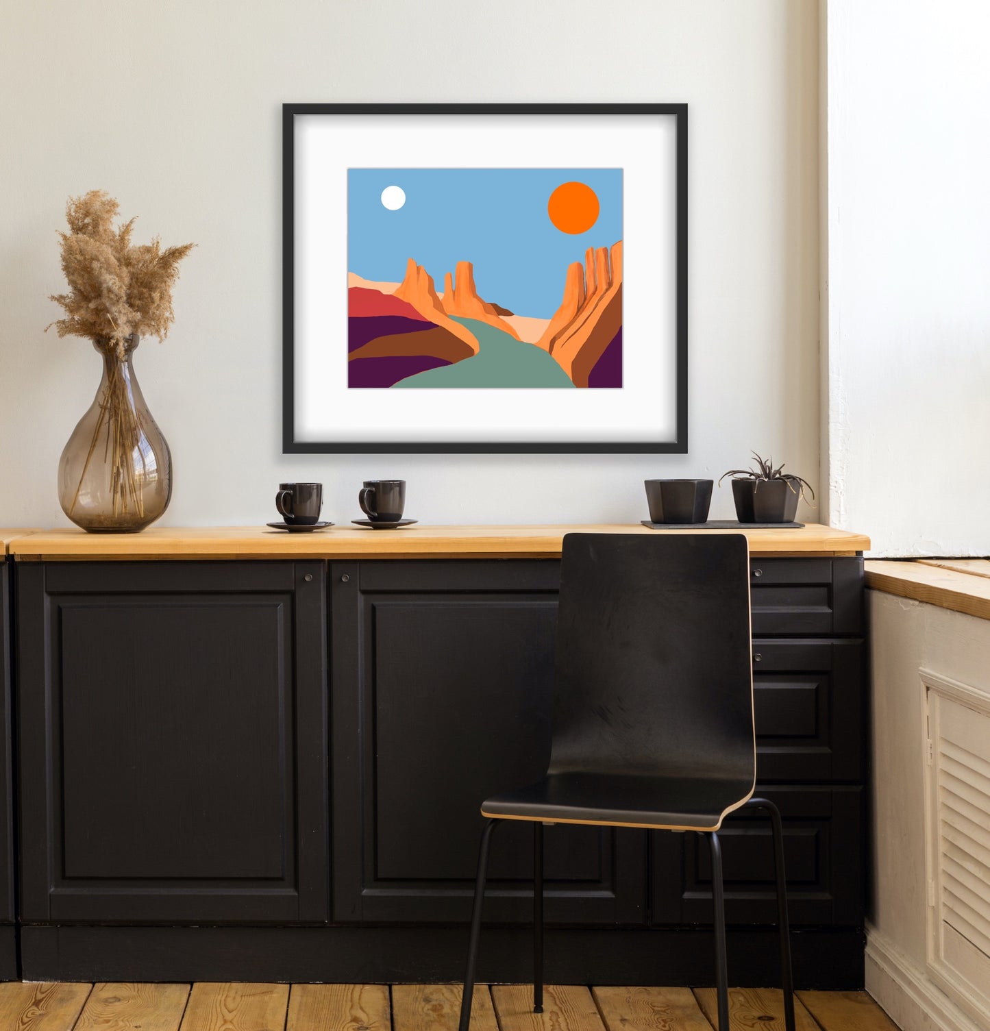 Rising Moon Print- Setting Sun