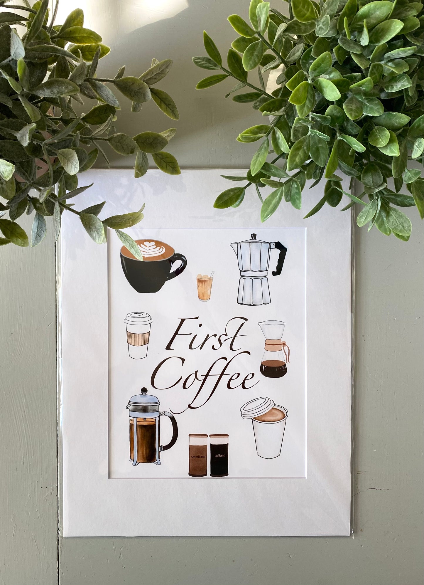 Coffee First Print