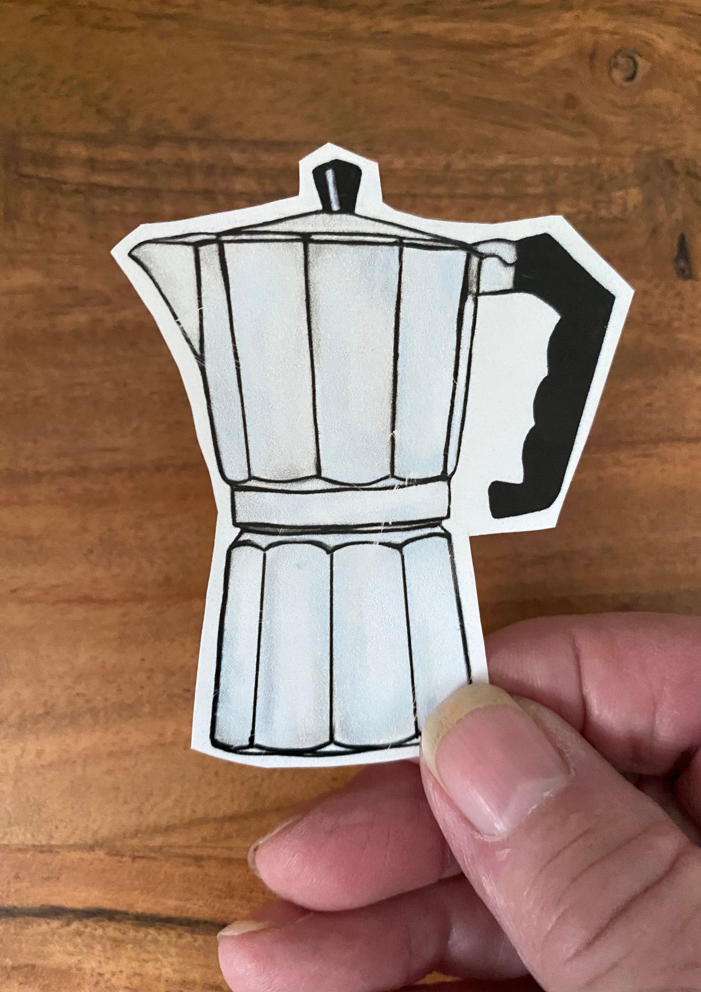 Moca Coffee Pot-Sticker