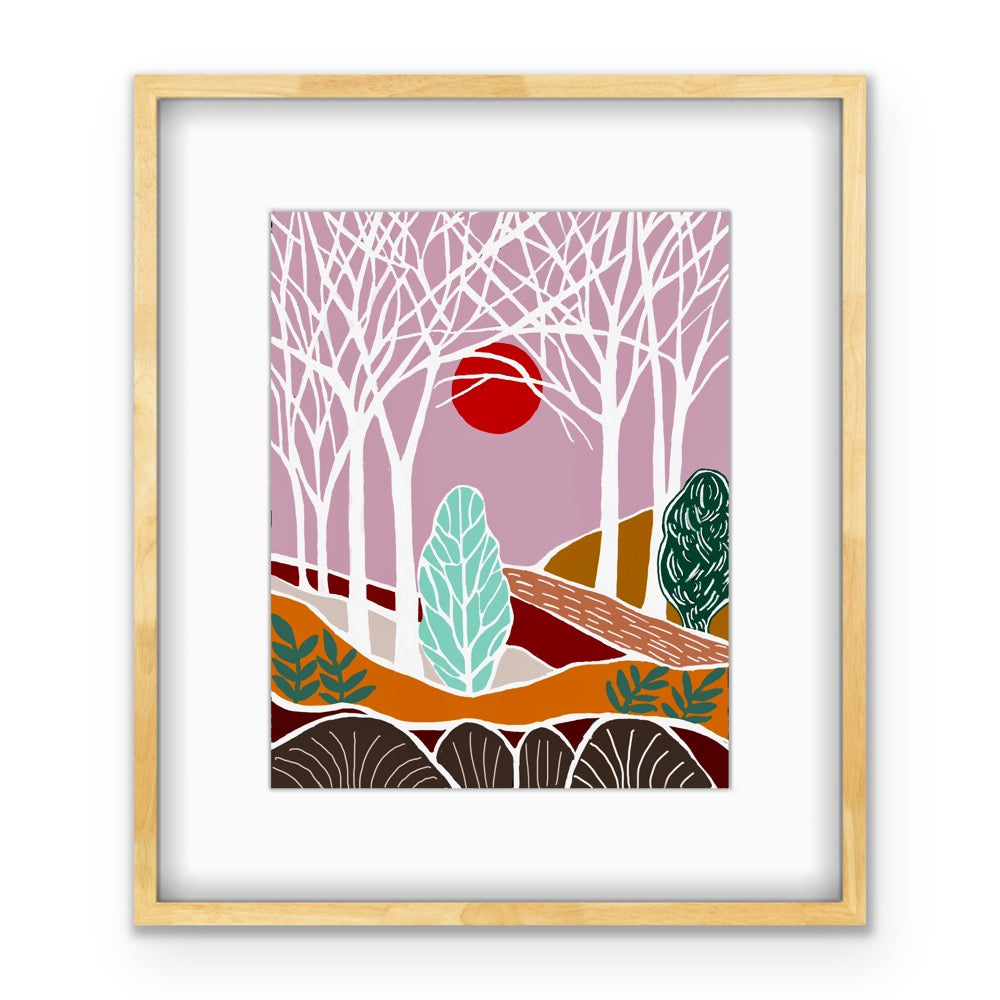 Red Sun Woodland View #2…Print