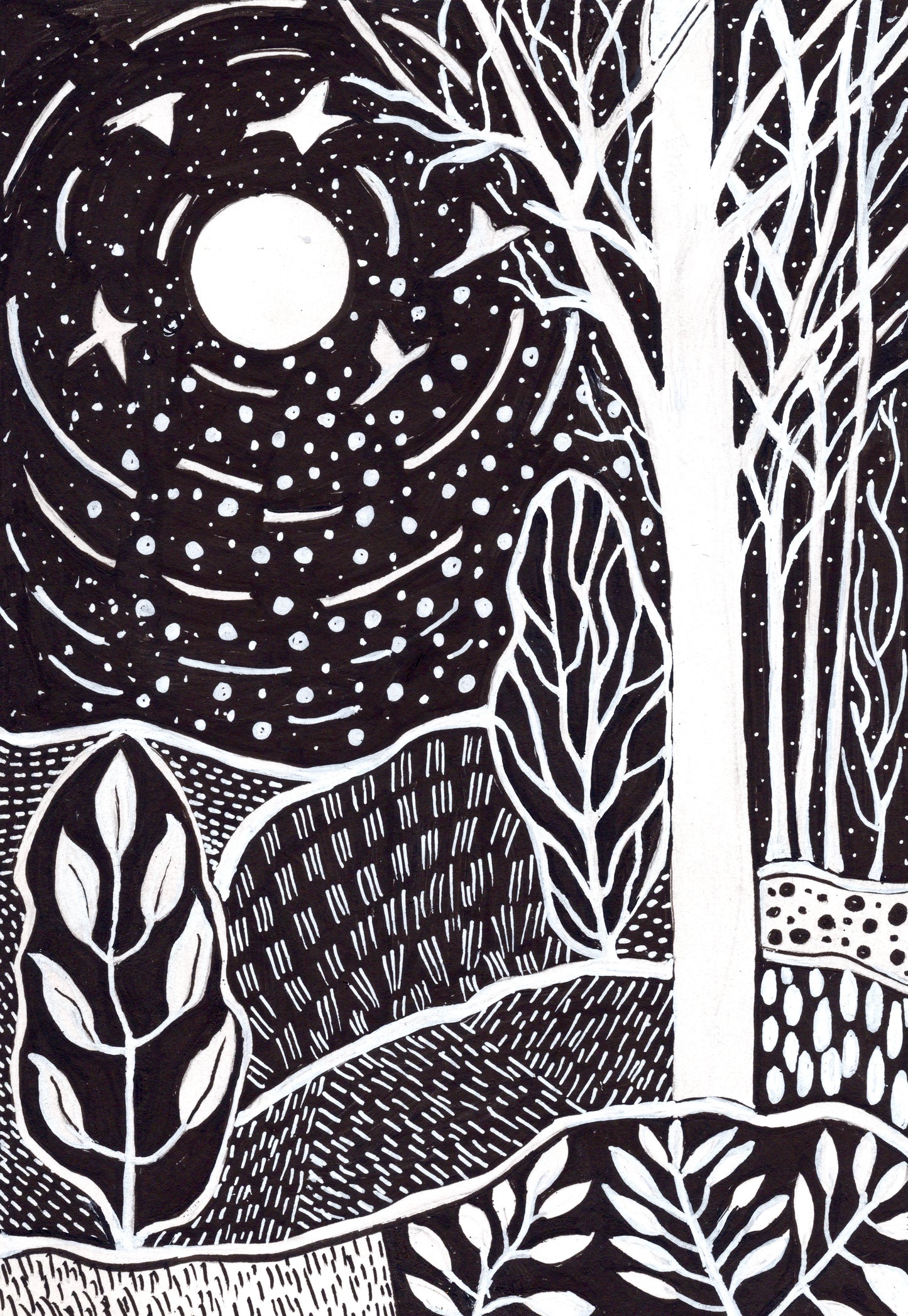 Woodland Moon #1(print)